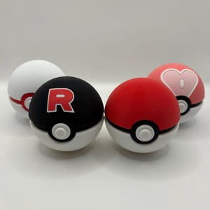 Pokéball-kollektion – 4 unika designer – Handgjord 3D Pokémon-fanart