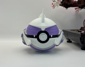 Palkia Pokéball Display | 3D Printed Monster Ball Fan Art, Gaming Room Decor, Collectible
