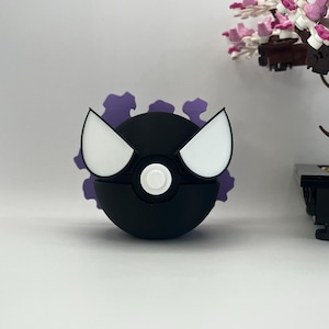 Gastly Pokéball Display – 3D Printed Monster Ball