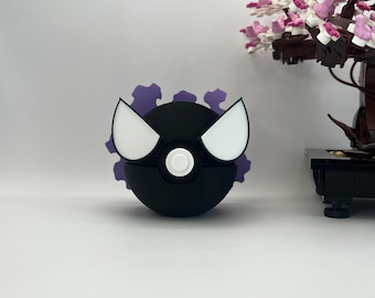 Gastly Pokéball Display – 3D Printed Monster Ball
