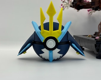 Empoleon Pokéball Display | 3D Printed Monster Ball Fan Art, Gaming Room Decor, Collectible