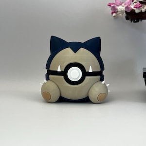 Snorlax Pokéball Display – 3D Printed Monster Ball