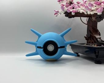 Horsea Monster Ball Display | 3D Printed Fan Art, Gaming Room Decor, Collectible