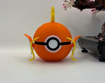 Magikarp-Monsterball-Display | 3D-gedruckte Fan-Kunst, Gaming-Zimmer-Deko, Sammlerstück