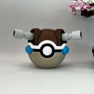 Blastoise Pokéball Display – 3D Printed Monster Ball | Regular & Shiny Variants