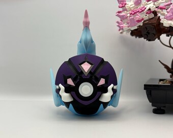 Ceruledge Monster Ball Display | 3D Printed Fan Art, Gaming Room Decor, Collectible