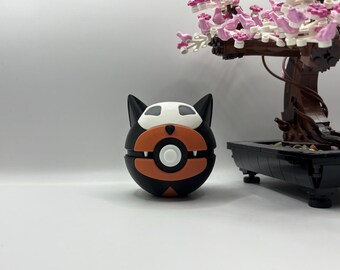 Houndour Monster Ball Display | 3D Printed Fan Art, Gaming Room Decor, Collectible
