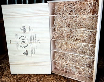 Cassetta di Vino in Legno Personalizzata – Scatola Regalo Incisa per 6 Bottiglie – Regalo Unico per Matrimonio, Anniversario o Inaugurazione