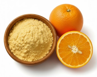 250 g/500 g de naranja en polvo, fruta natural liofilizada, fuente orgánica, sin azúcar, saborizante para bebidas, sin OMG.