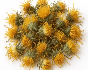 100 g/200 g de fleurs de pissenlit biologiques - Taraxacum officinale - Cueillie à la main, Sans additif, Sans conservateur, Sans agent de remplissage, Boisson au thé OGM
