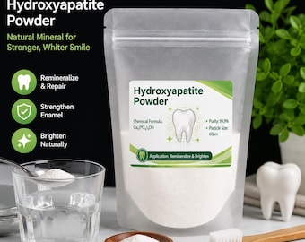 Hydroxyapatite Powder 99.9% Pure | 60μm Fine Powder | Vegan Raw Material | COA Available Sample, Enamel Repair & Whitening,Oral Care