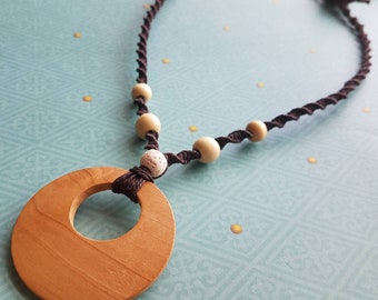 Hemp Necklace Lava Stone and Wood Pendant Diffuser Indie Hemp Works Hemp Jewelry Classy Hippie Macrame