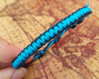 Turquoise Hemp Bracelet, Reversible, Hemp Bracelet, Hemp Anklet, Handmade, Eco-Friendly Jewelry, Aromatherapy, For Him, Eco Gift, Friendship