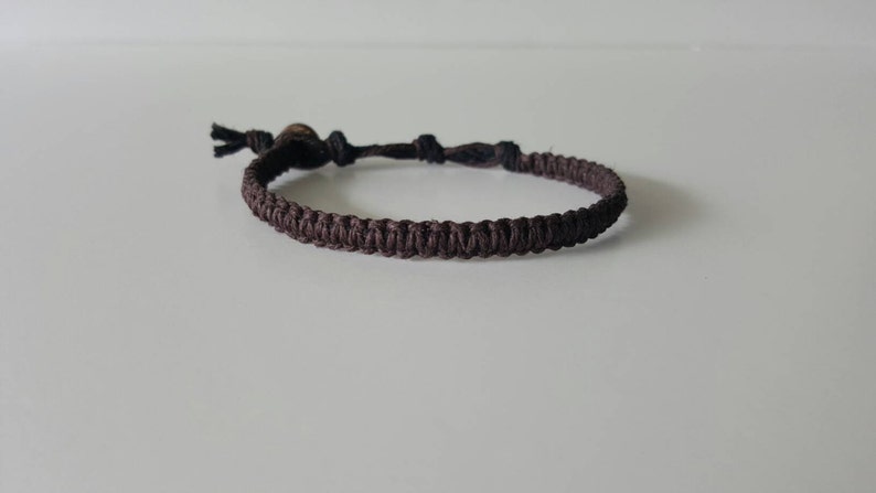 Mens Hemp Bracelet Natural Jewelry Hemp Anklet Hemp Jewelry Eco Friendly Gifts Hippie Jewelry image 3