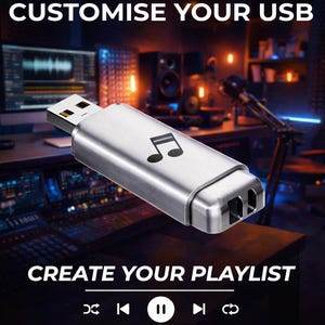 Custom USB Mixtape – Your Playlist on USB – Personalized Music Gift – Spotify/Apple – Unique Gift Idea – Fast Delivery