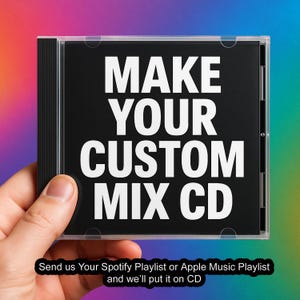 Crea tu propia cinta mixta en CD, cinta mixta personalizada, gran regalo, CD mixtape, CD personalizado, tu lista de reproducción personalizada grabada en cinta mixta en CD