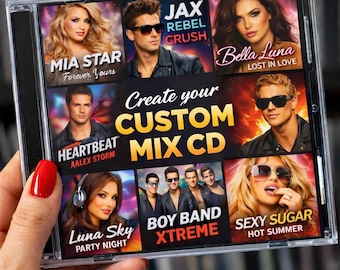 CD mixtape personalizzato, CD mix, CD mix personalizzato, CD mixtape, CD mixtape, Playlist Spotify su CD