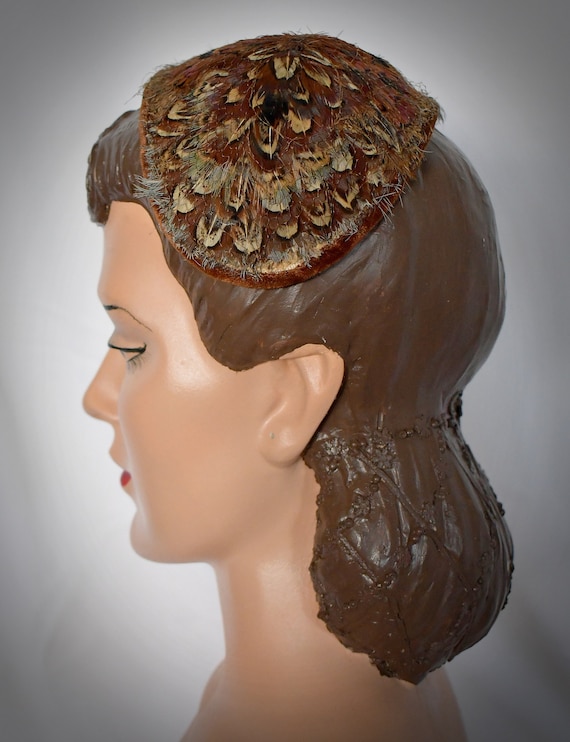 Vintage 1950s Pheasant Feather Wide Headband Juli… - image 6