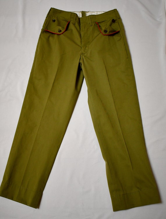 Vintage 1970s Khaki Green Mens Womens Boys Boy Sc… - image 2