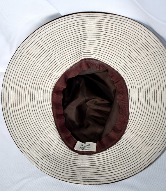 Vintage 1950s Deep Brown Velvet Bucket Hat Cloche… - image 10