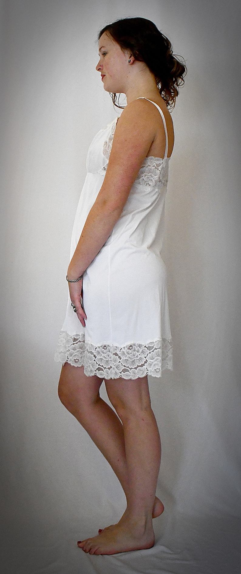 low back white slip