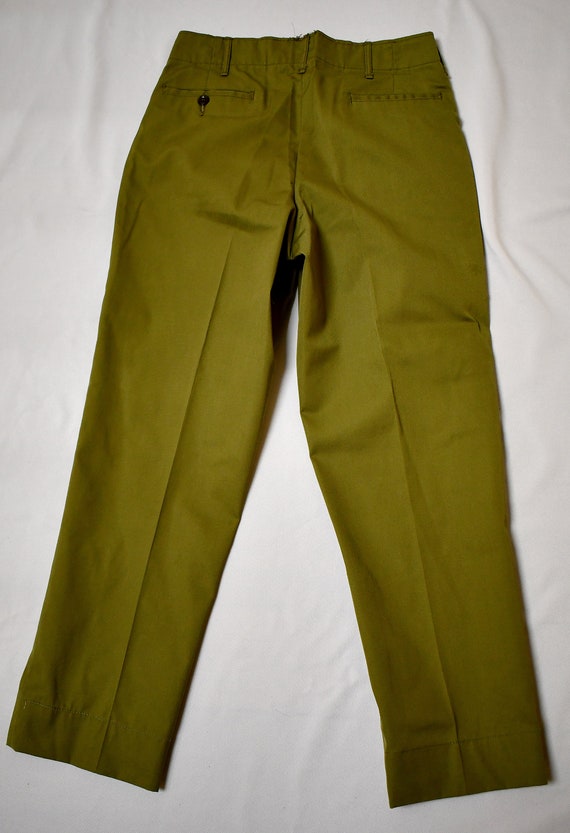 Vintage 1970s Khaki Green Mens Womens Boys Boy Sc… - image 5