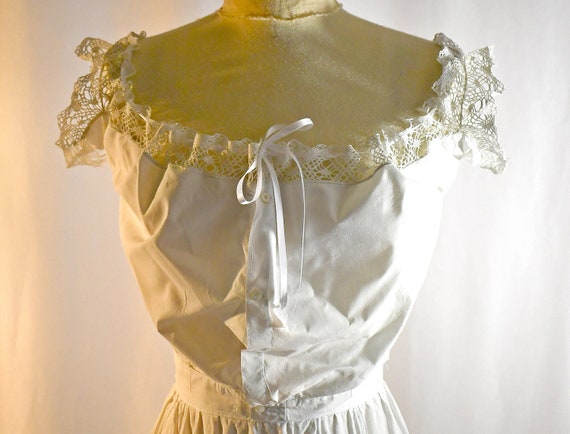 Antique Victorian Edwardian White Cotton Camisole Corset Cover | Etsy