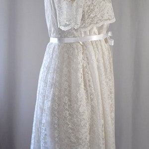 Vintage 1960s White Lace Baby Doll Mini Dress Wedding Dress 36 - Etsy