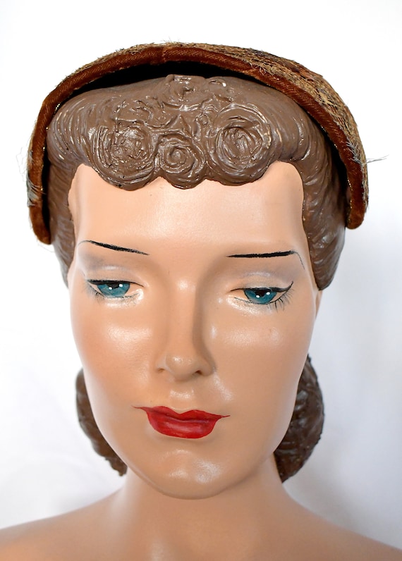 Vintage 1950s Pheasant Feather Wide Headband Juli… - image 8