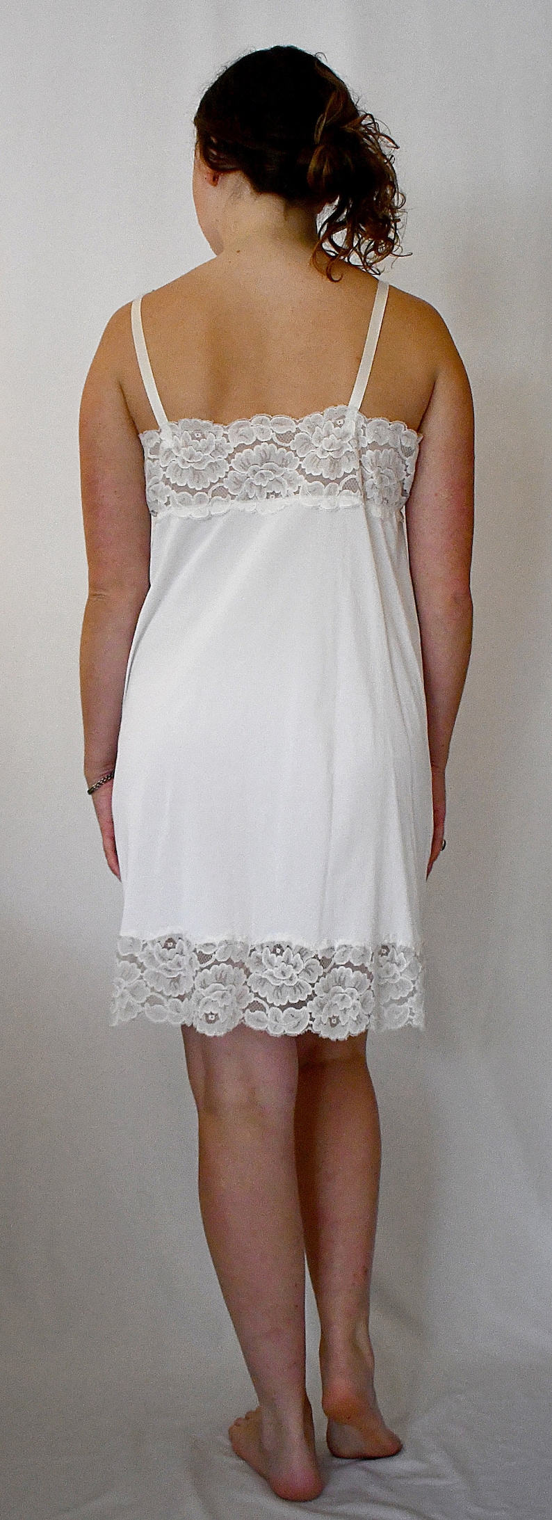 low back white slip