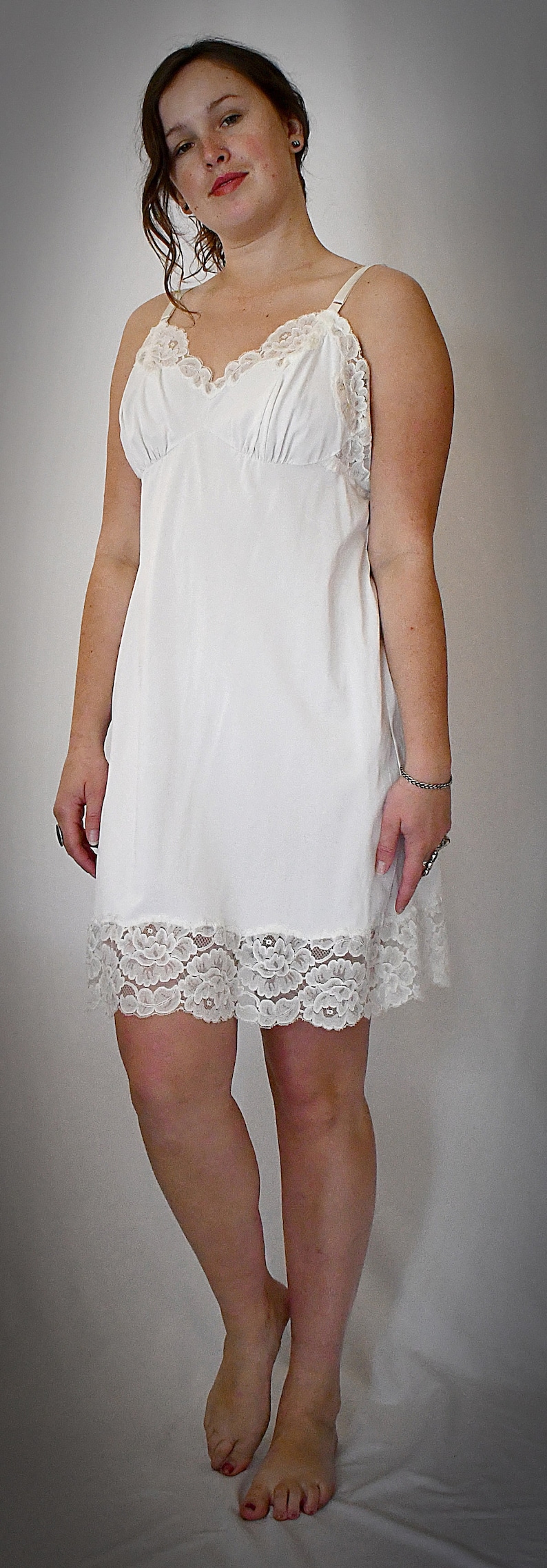 low back white slip