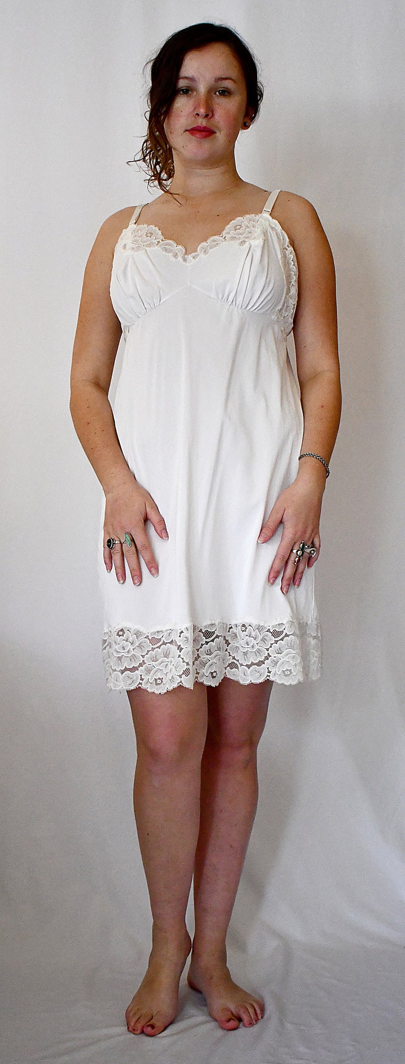 low back white slip