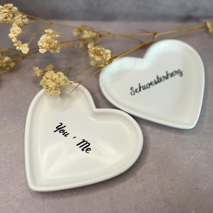 Personalisierte Herzschale / Geburtstagsgeschenk Schwester Schwesterherz / Geburtstagsgeschenk Schwester/ Schmuckaufbewahrung Ringe
