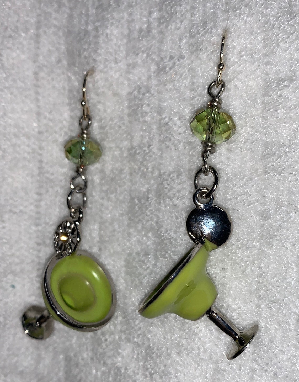 Margarita glass charm earrings Etsy
