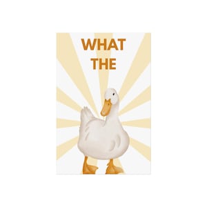 Whimsical Duck Art Print, Fun Wall Decor for Home, Quirky Gift Idea, Playful Art Poster, Cute Animal Decor, Great for Kids&#39; Rooms