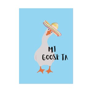 Whimsical Goose Art Print, Fun Home Decor, Playful Wall Art, Cute Animal Poster, Gift for Animal Lovers