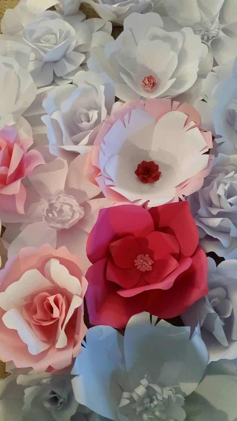 Extra Large Paper Flower Rustic Backdrop Wall Decoration