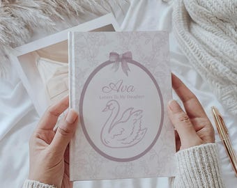 Personalized Swan Baby Journal: Letters to My Daughter, Keepsake Gift