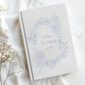 Wedding Vow Book, Personalized His and Her Vows Journal, Elegant Wedding Keepsake, Custom Gift for Bridal Ceremony
