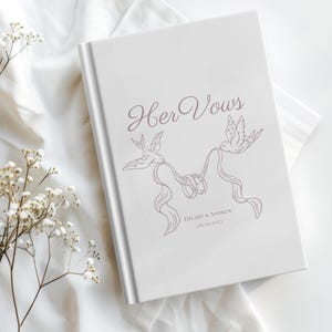 Custom vow books set of 2, couple engagement gift for lovers, wedding ceremony vow booklets and luxury speech notebook for bride