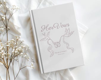 Custom vow book, couple engagement gift for lovers, wedding ceremony vow booklets and luxury speech notebook for bride