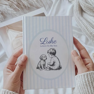 Carnet de notes Lettres à mon fils - Journal cher fils - Journal prénom personnalisé - Cadeau de journal personnalisé - À mon fils - Souvenir souvenir - Cadeau d'anniversaire de fils