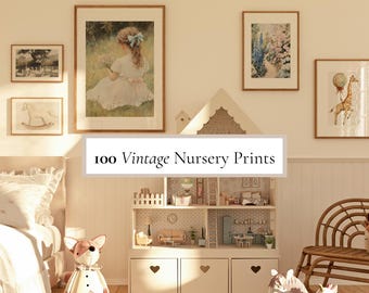 100+ Vintage Nursery Wall Art Nursery Bundle Vintage Girl Room Art Prints Nursery Gallery Wall Printable Nursery DIGITAL DOWNLOAD