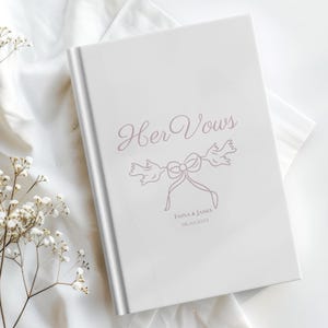 Vow Books My Vows ToHard Cover Wedding Ceremony or Elopement Vow Booklets, Luxury Speech Notebook, Engagement Gift for Bride Groom