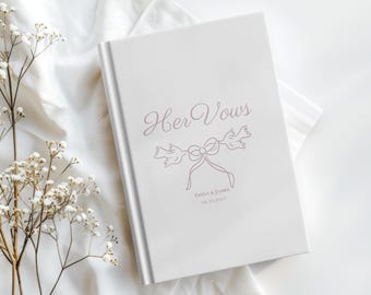 Vow Books My Vows ToHard Cover Wedding Ceremony or Elopement Vow Booklets, Luxury Speech Notebook, Engagement Gift for Bride Groom