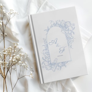 French Toile Customizable Vow Books For Wedding Unique His And Her Vow Books Timeless Personalized Wedding Keepsake Romantic Ceremony Gift