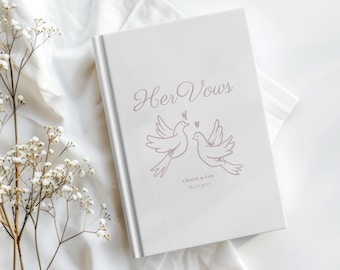 Vow Books Promises Hard Cover Wedding Ceremony Vow Booklets, Luxury Speech Notebook, Couple Engagement Gift for Bride Groom Gift