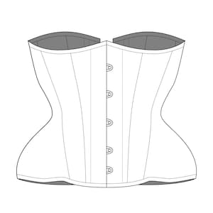 Sparklewren curvy underbust corset digital garment pattern- 20-36" waists
