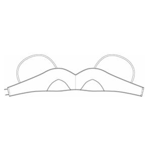 May include: A white bra with thin straps and a curved design. The bra has a classic silhouette with a subtle, minimalist aesthetic. The bra is designed with a focus on comfort and support.