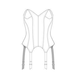 1950s Cathedral Corselet PDF Digital Garment Pattern - Sizes UK 8-20